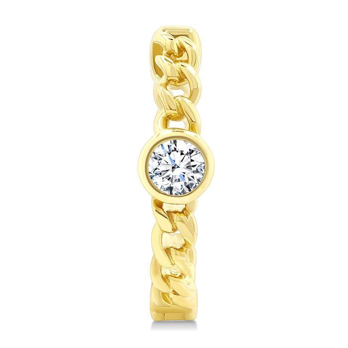 Round Shape Curb & Cuban Diamond Fashion Hoop Earrings