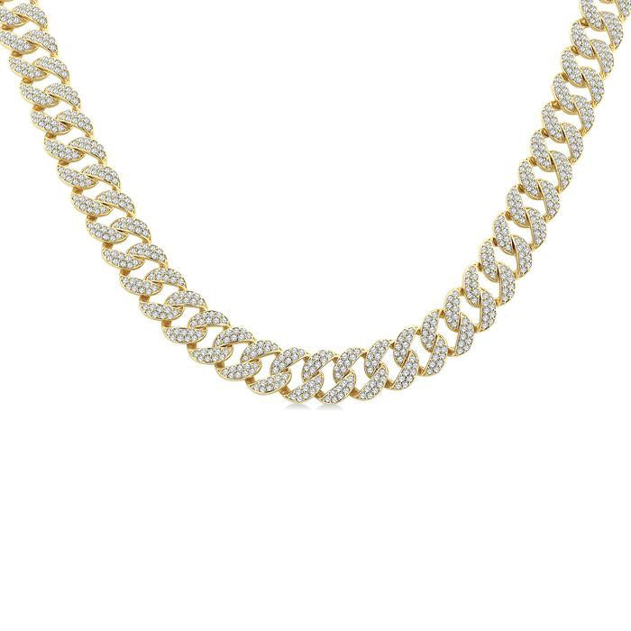 Curb & Cuban Diamond Fashion Necklace