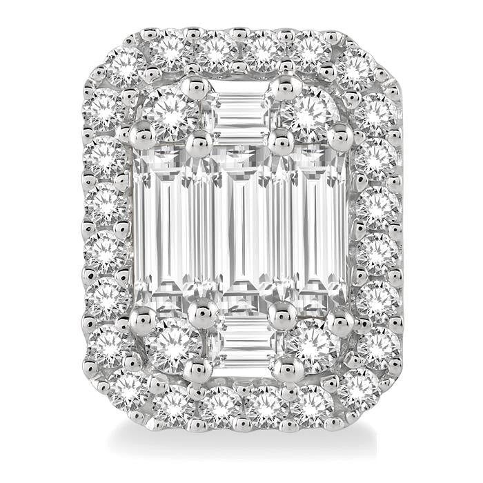 OraNoDor LinDorLo 14K White Gold Diamond Pave Earrings