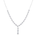 2 5/8 Ctw Shine Bright Pear Shape Round Cut Diamond Fashion Necklace in 14K White Gold