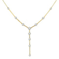 1 Ctw Round Cut Diamond Y-Shape Bar Link Fashion Necklace in 14K Yellow Gold