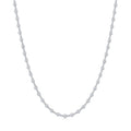 2 Ctw Bezel Set Round Cut Diamond Station Necklace in Platinum