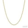 2 Ctw Bezel Set Round Cut Diamond Station Necklace in 14K Yellow Gold
