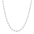 4 Ctw Bezel Set Round Cut Diamond Station Necklace in 14K White Gold