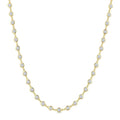 4 Ctw Bezel Set Round Cut Diamond Station Necklace in 14K Yellow Gold
