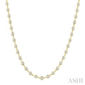 4 Ctw Bezel Set Round Cut Diamond Station Necklace in 14K Yellow Gold