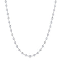 5 Ctw Bezel Set Round Cut Diamond Station Necklace in Platinum