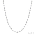 5 Ctw Bezel Set Round Cut Diamond Station Necklace in 14K White Gold