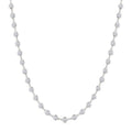 7 Ctw Bezel Set Round Cut Diamond Station Necklace in 14K White Gold