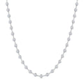 7 Ctw Bezel Set Round Cut Diamond Station Necklace in Platinum