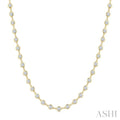 7 Ctw Bezel Set Round Cut Diamond Station Necklace in 14K Yellow Gold