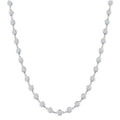 10 Ctw Bezel Set Round Cut Diamond Station Necklace in 14K White Gold