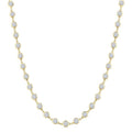 10 Ctw Bezel Set Round Cut Diamond Station Necklace in 14K Yellow Gold