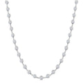 10 Ctw Bezel Set Round Cut Diamond Station Necklace in Platinum