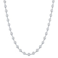 15 Ctw Bezel Set Round Cut Diamond Station Necklace in Platinum