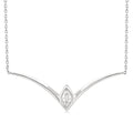 Marquise Shape Chevron Diamond Necklace