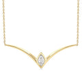 Marquise Shape Chevron Diamond Necklace