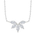 1/3 Ctw Semi-Circle Chevron Marquise Cut Diamond Fashion Necklace in 14K White Gold