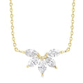 Marquise Shape Chevron Diamond Necklace