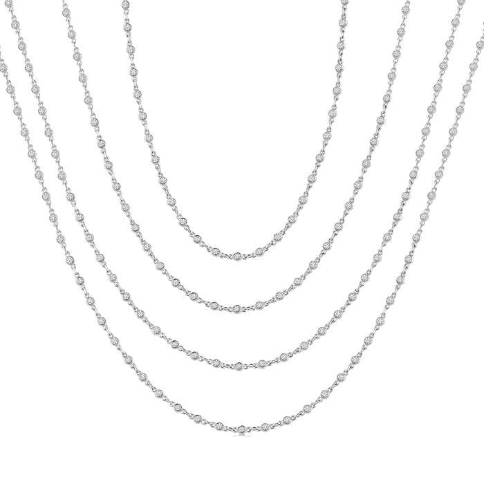 Artemis Allure Bezel Set Layered Diamond Necklace