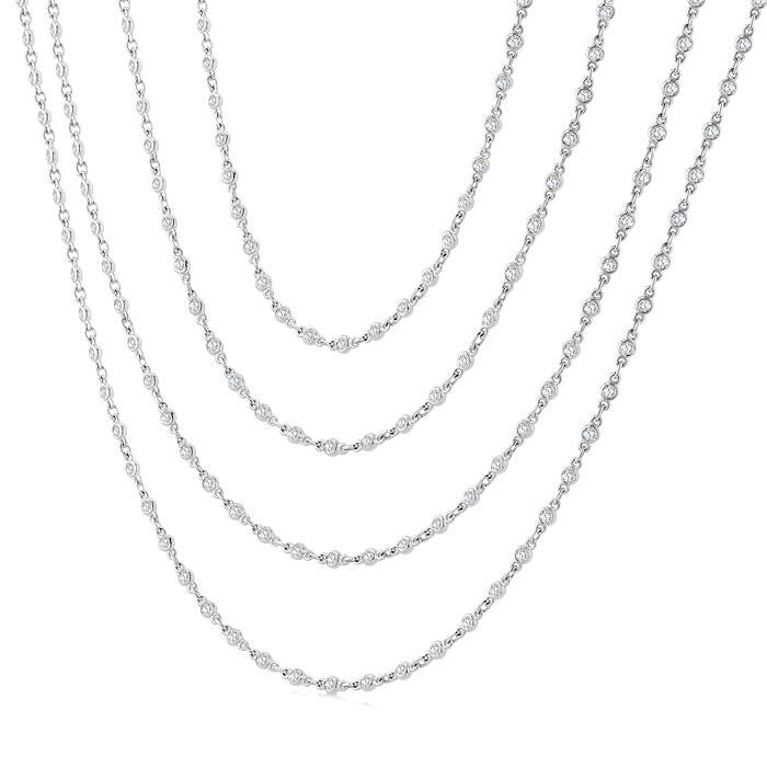 Artemis Allure Bezel Set Layered Diamond Necklace