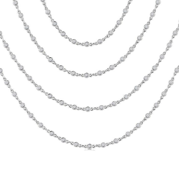 Artemis Allure Bezel Set Layered Diamond Necklace