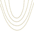 5 1/2 Ctw Bezel Set Round Cut Diamond Layered 60-Inch Necklace in 14K Yellow Gold