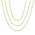 20 Ctw Bezel Set Round Cut Diamond Layered 60-Inch Necklace in 14K Yellow Gold