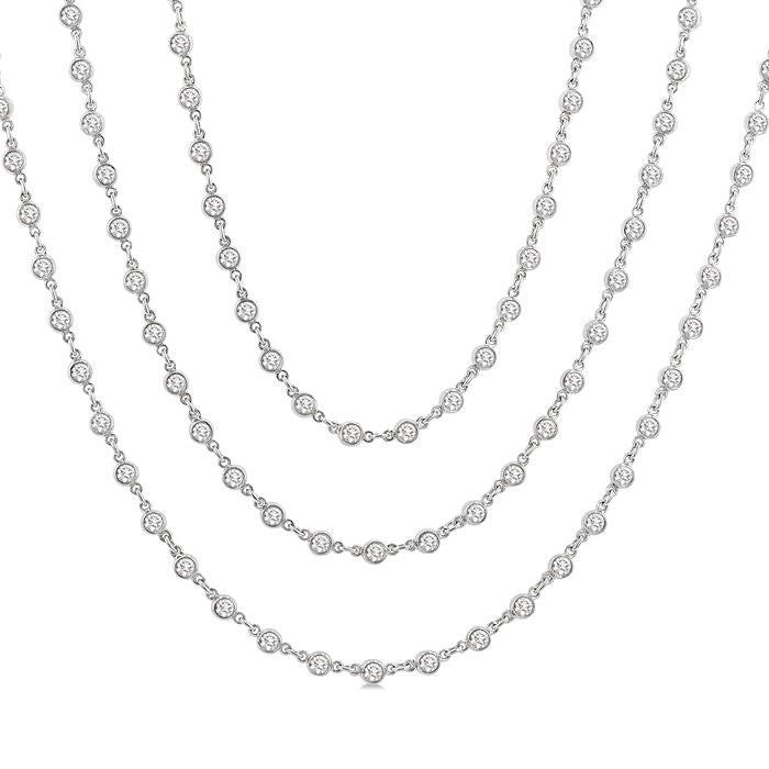 Drift Victoire Bezel Set Layered Diamond Necklace