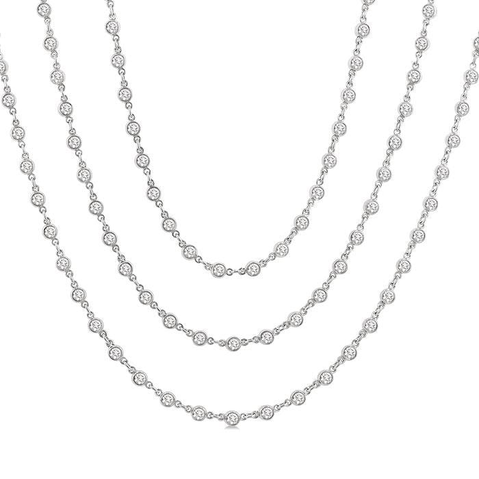 Drift Victoire Bezel Set Layered Diamond Necklace