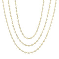 Fen Tide Bezel Set Layered Diamond Necklace