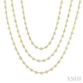 20 Ctw Bezel Set Round Cut Diamond Layered 60-Inch Necklace in 14K Yellow Gold