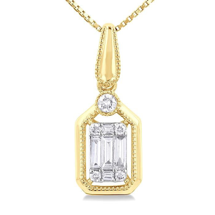 Whisper Jubilee Emerald Shape Fusion Diamond Pendant