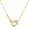 1/2 Ctw Interlock Round Cut Diamond Fashion Necklace in 14K Yellow Gold