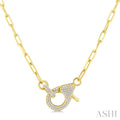1/2 Ctw Interlock Round Cut Diamond Fashion Necklace in 14K Yellow Gold