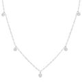 1/3 Ctw Shine Bright Circular Mount Round Cut Diamond Station Necklace in 14K White Gold