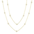 Vesper Bezel Set Diamond Station Necklace