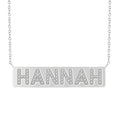 Block 'Hannah' Diamond Nameplate Necklace
