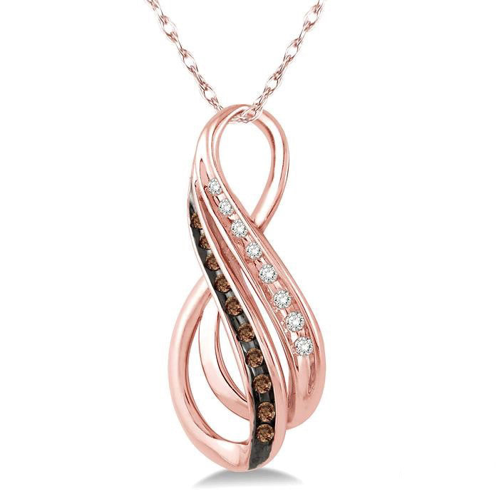 Infinity Champagne Diamond Fashion Pendant