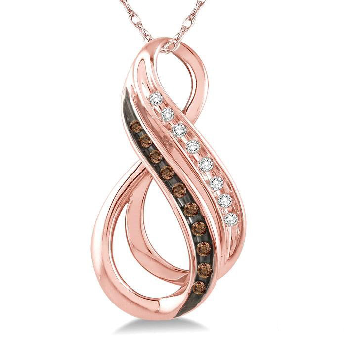 Infinity Champagne Diamond Fashion Pendant