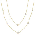 Rhea Bezel Set Diamond Station Long Necklace