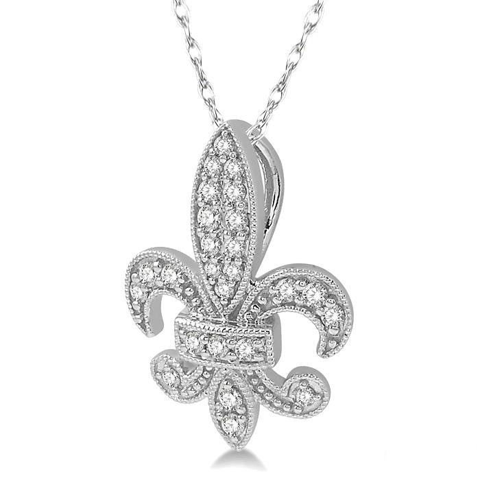 Lilith Fleur De Lis Diamond Pendant