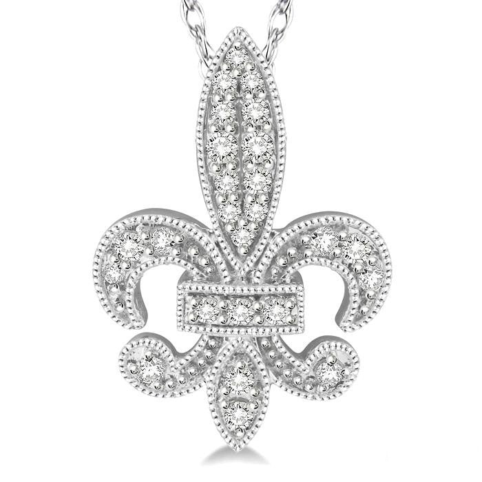 Lilith Fleur De Lis Diamond Pendant