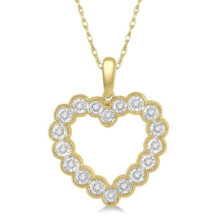 Helios Brisa Heart Shape Diamond Pendant
