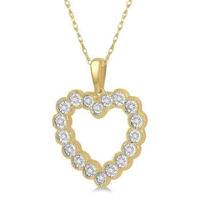Helios Brisa Heart Shape Diamond Pendant