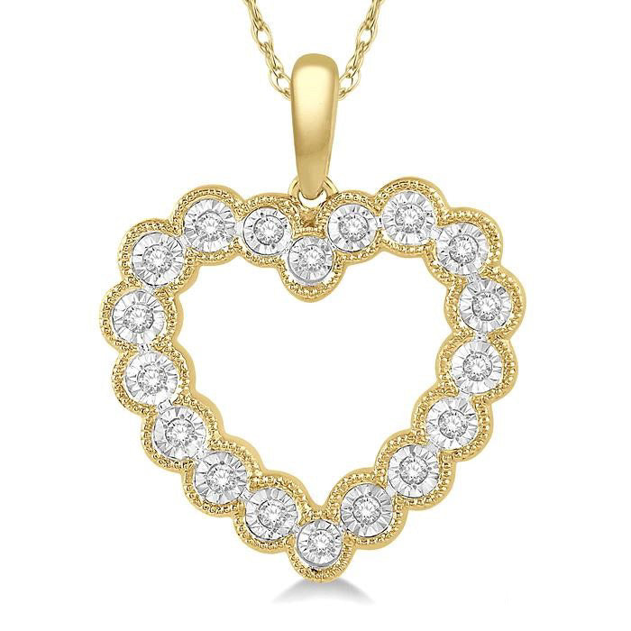 Helios Brisa Heart Shape Diamond Pendant