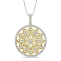 Aurora Nyx Floral Circle Diamond Fashion Pendant
