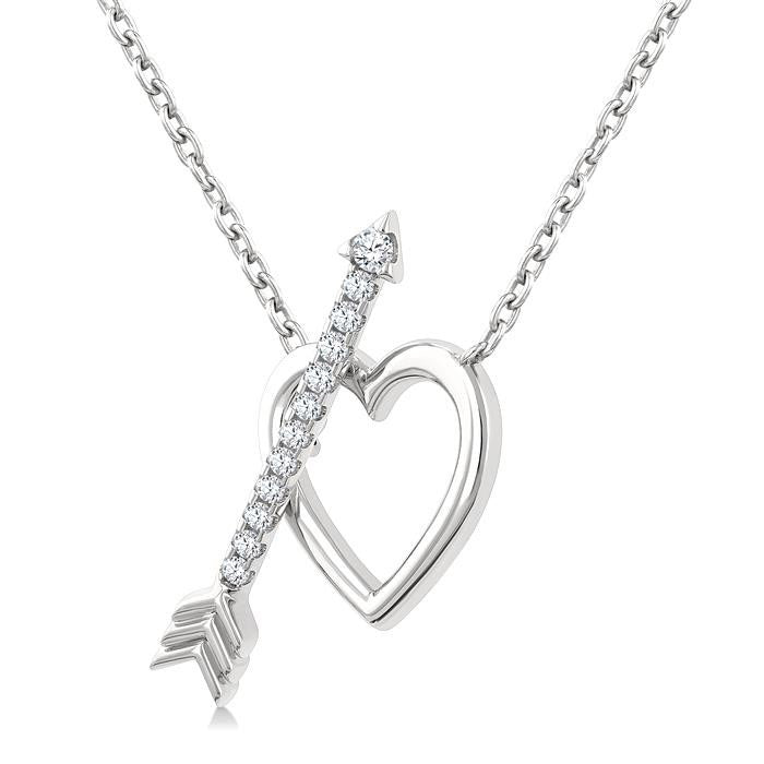 Calypso Brisa Heart Toggle Diamond Fashion Necklace