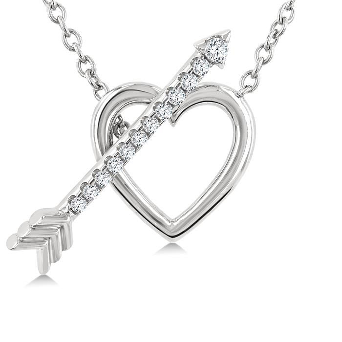 Calypso Brisa Heart Toggle Diamond Fashion Necklace