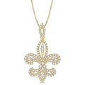 Xanthe Sundew Fleur De Lis Diamond Pendant